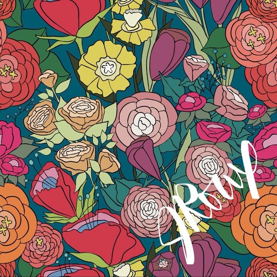 Bold Flower Duvet Cover, Colorful Boho Bedding, Modern Floral Pattern Quilt Cover, Vibrant Botanical Design