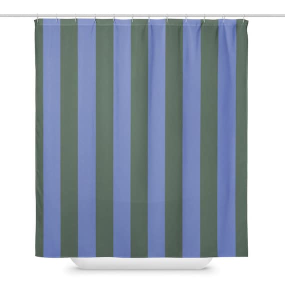 Blue Hour Stripe Shower Curtain