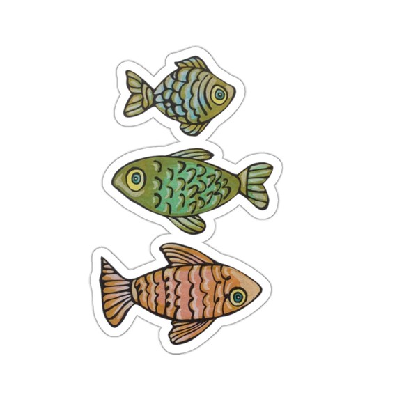 Three Little Fish Sticker
