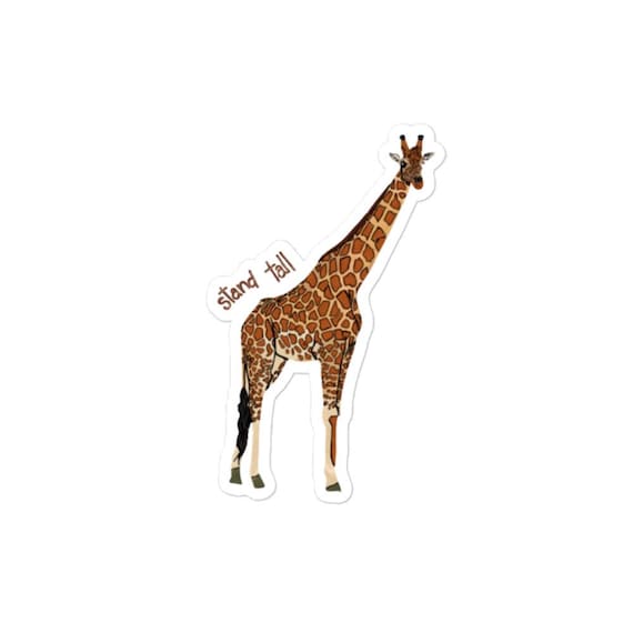 Stand Tall Giraffe Sticker - Cute Laptop Decal