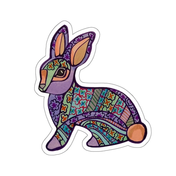 Bunny Sticker // Pretty Purple Rabbit Sticker