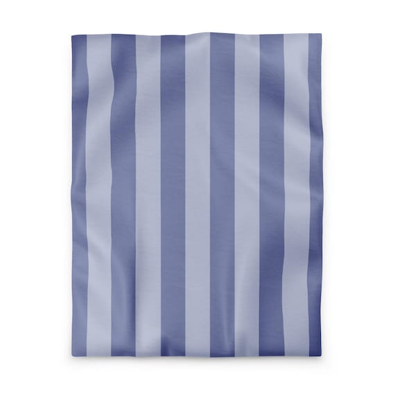 Periwinkle Stripe Duvet Cover