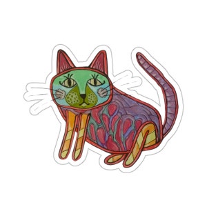 Funky Cat Sticker