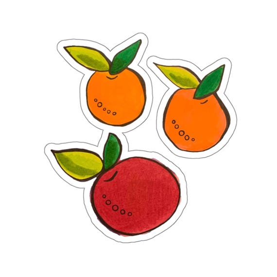Oranges! Tangerines and oranges stickers