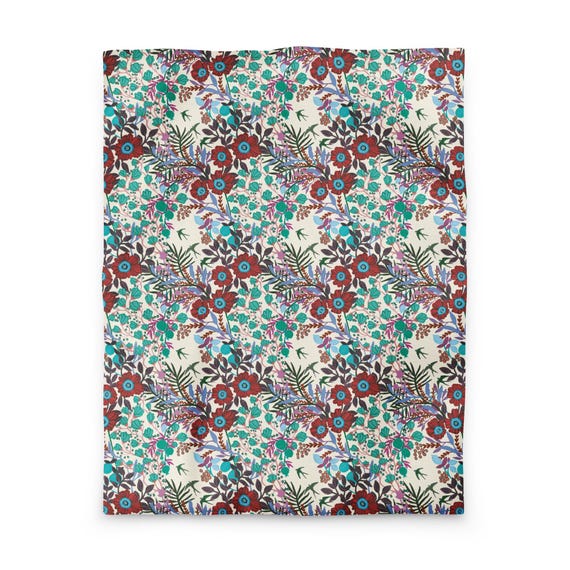 Floral Duvet Cover /Pretty Flowers And Birds