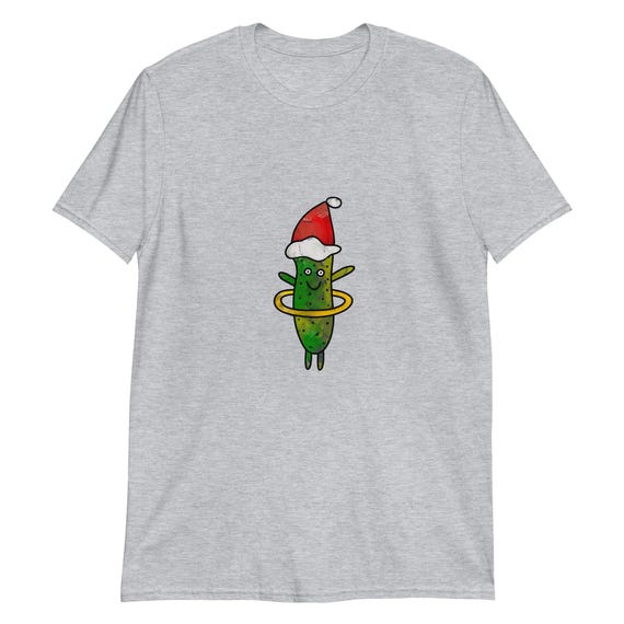 Christmas Pickle Hula Hooping Short-Sleeve Unisex T-Shirt