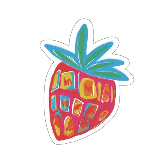 Funky Strawberry Sticker