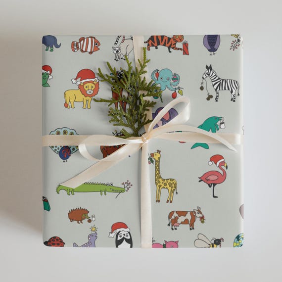 Cute Christmas Animals Wrapping Paper