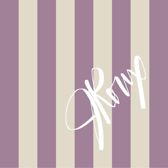 Lavender Striped Microfiber Duvet Cover: Lavender Mauve and Ivory Bedding