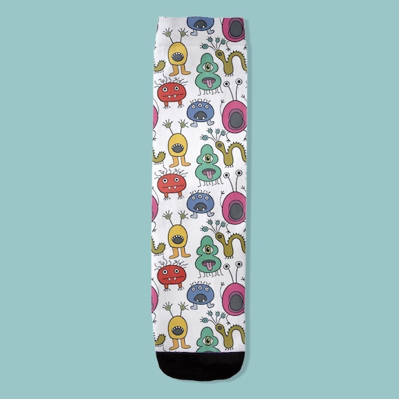 Silly Monster Socks By Jrouxart