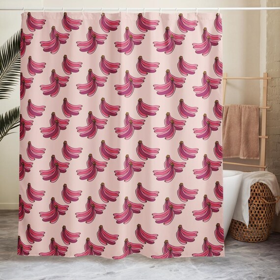 Pink Bananas Shower Curtain
