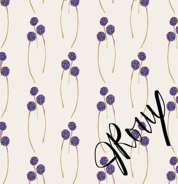Purple Allium Flower Duvet Cover /Lavender And Ivory Floral Bedding