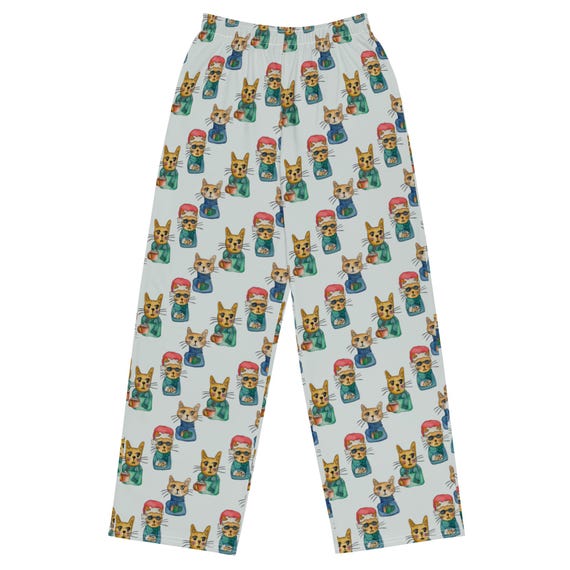 Cozy Christmas Cats Women's Lounge Pants // Family Matching Pajamas // Cats Drinking Cocoa
