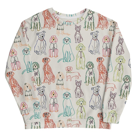 Colorful Dog Doodles Crewneck / Unisex Sweatshirt