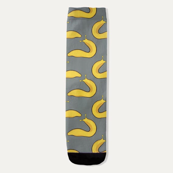 Banana Slug Socks, Funny Animal Socks, Cute Quirky Gift, Novelty Socks, Cottagecore Style