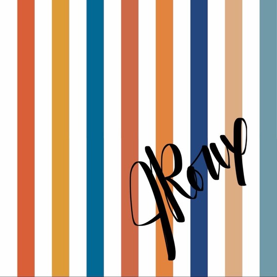 Orange and Blue Striped Duvet cover