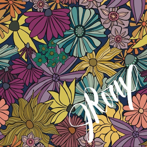 Floral Duvet Cover, Whimsical Botanical Bedding, Garden Flower Comforter Cover, Cottagecore Decor