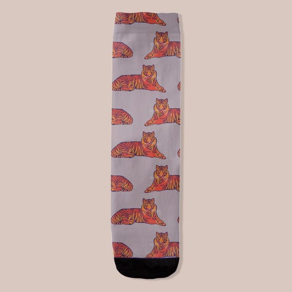 Tiger Socks By Jrouxart