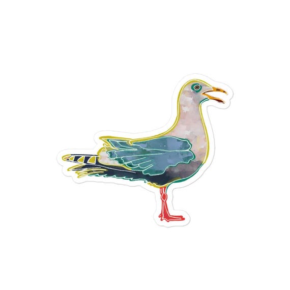 Seagull Sticker, Durable Vinyl Decal
