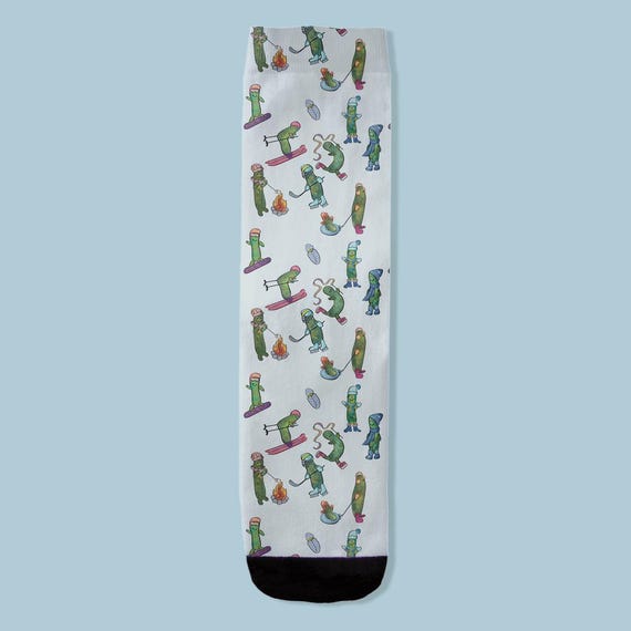 Pickle Socks By Jrouxart / Funny Winter Sports Themed Fun Pickle Socks