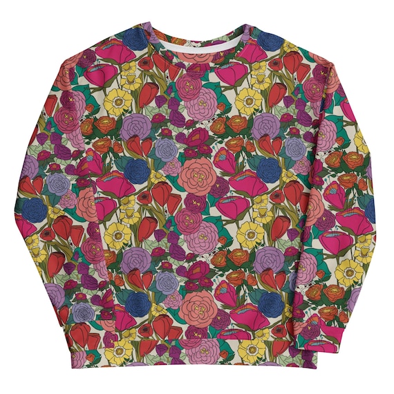 Vibrant Floral Unisex Sweatshirt