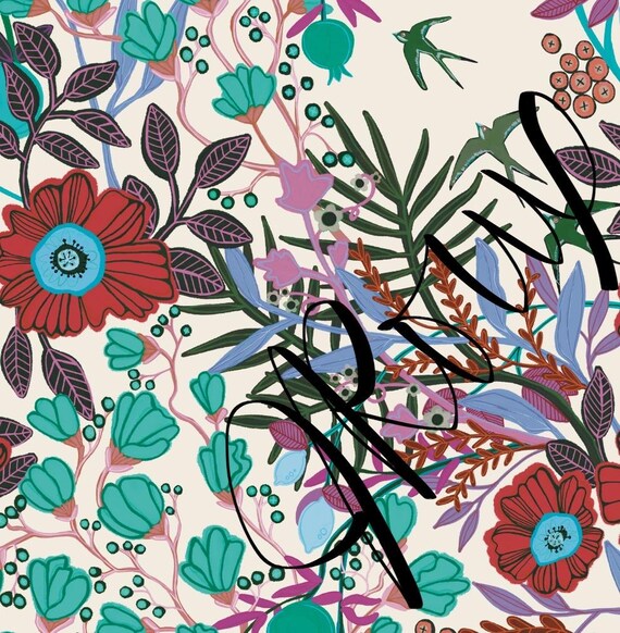 Floral Duvet Cover /Pretty Flowers And Birds