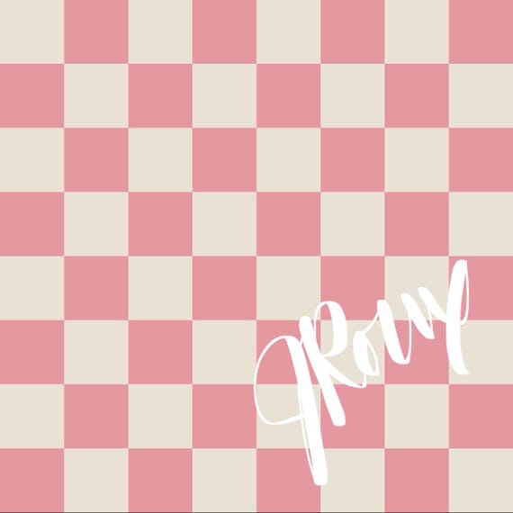 Checkered Microfiber Duvet Cover, Blush Pink, Twin Queen King Size