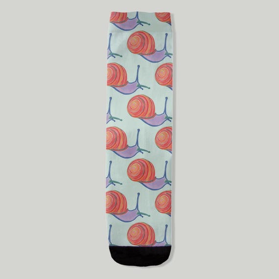 Cute Snail Socks by Jrouxart