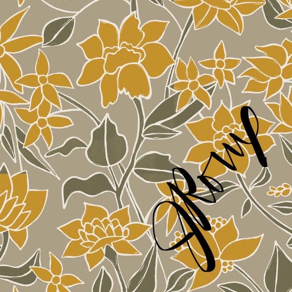 Yellow Floral Duvet Cover /Boho Bedding