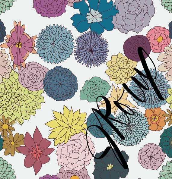 Floral Duvet Cover, Soft Color Bedding, Playful Flower Comforter Cover, Modern Boho Bedroom Decor