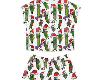 Christmas Pickles Women's Short Pajama Set