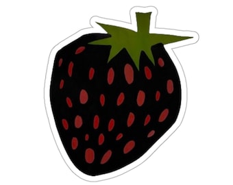Adesivo de morango preto