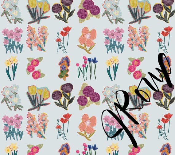 Flowers Duvet Cover, Twin Queen King Size Patchwork Floral Garden Bedding