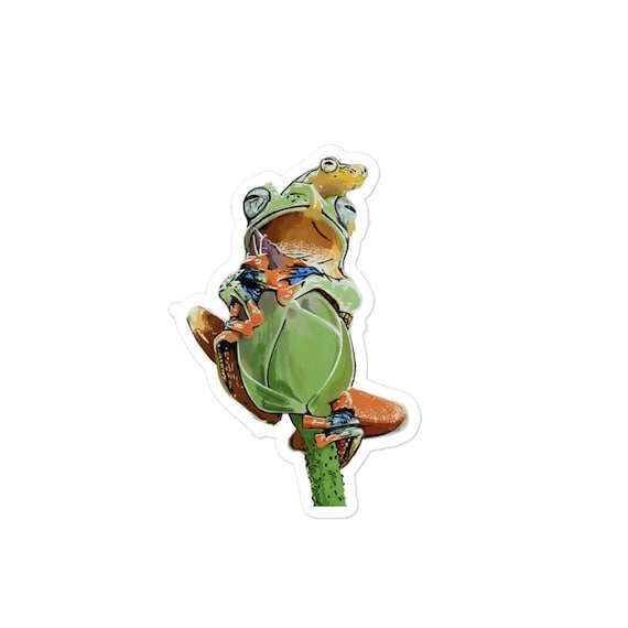 Tree Frog Vinyl Sticker, Baby Frog Decal