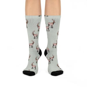 Elk Print Socks //Elk Crew Sock