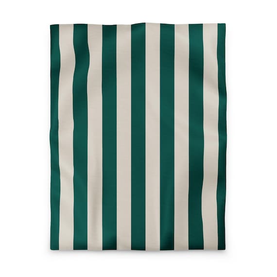 Emerald Cabana Striped Duvet cover