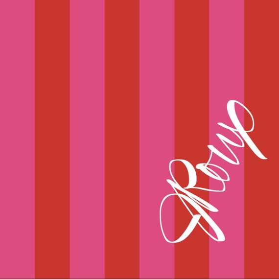 Red and Pink Striped Duvet Cover