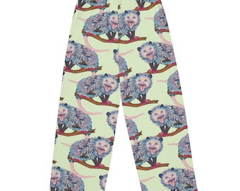Pantalones casuales de zarigüeya atrevida / Ropa de ocio divertida / Pantalones de pijama unisex de pierna ancha