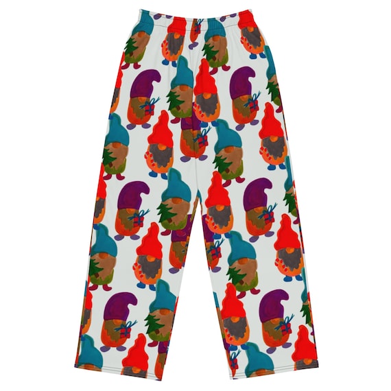 Women’s gnome pajama pants / Christmas lounge pants / Matching family pajamas