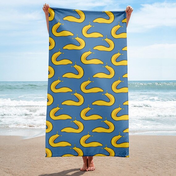 Banana Slug Beach Towel | Funny Animal Towel | Cute Weird Nature Gift | Coastal Summer Towel | Quirky Art