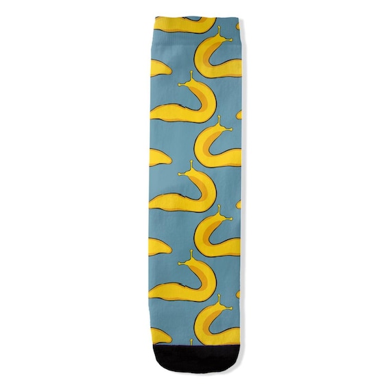 Banana Slug Socks, Funny Animal Socks, Cute Quirky Gift, Novelty Socks, Cottagecore Style