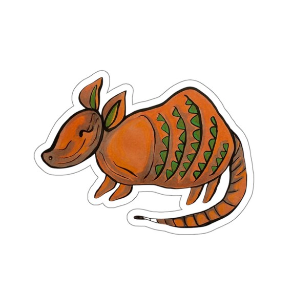 Cute Armadillo Sticker – Waterproof Vinyl Decal, Laptop Accessory