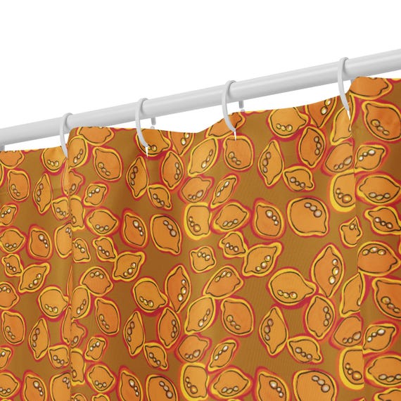 Lemon Shower curtain / Bold Beight Citrus Decor