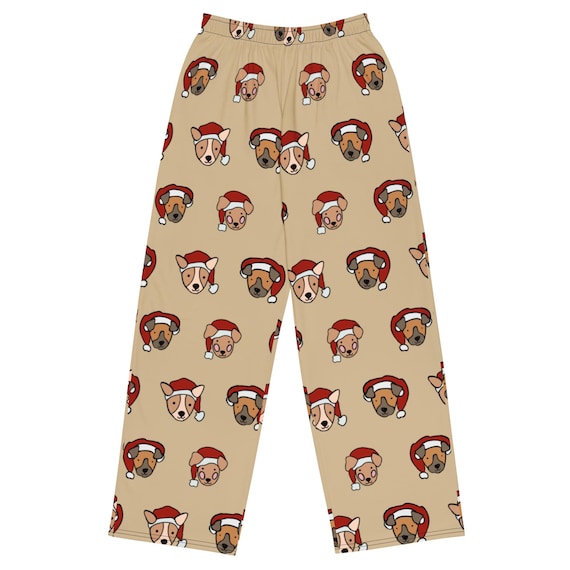 Christmas dog All-over print unisex wide-leg pants
