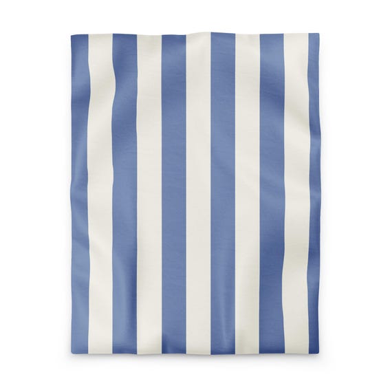 Periwinkle and White Stripe Duvet cover