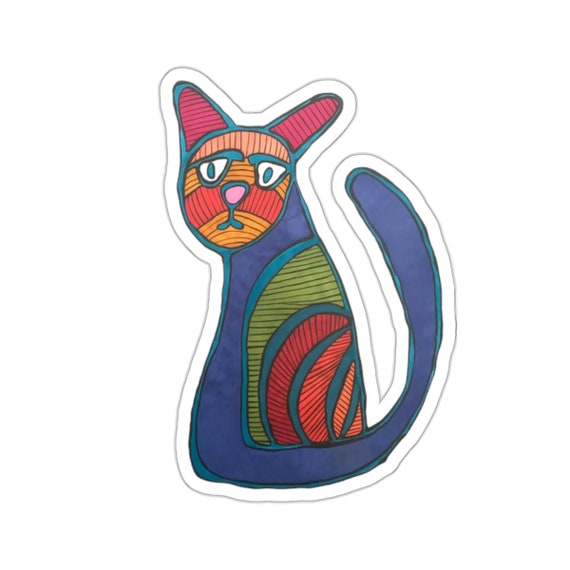 Sad Corduroy Cat Sticker