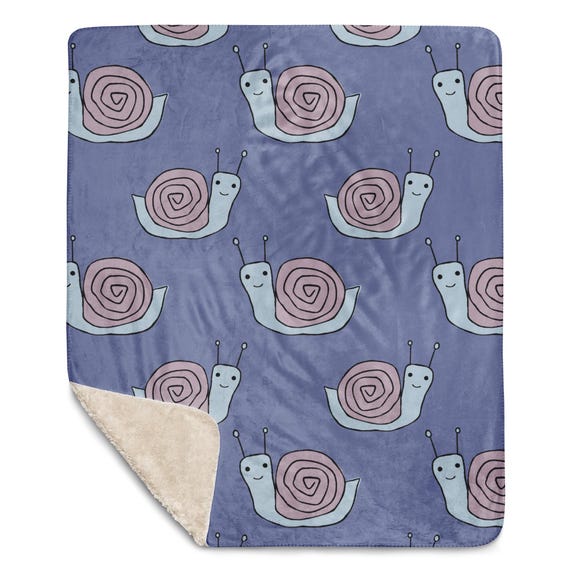 Snail Blanket, Cute Animal Throw Blanket, Whimsical Cottagecore Decor, Cozy Nature Gift