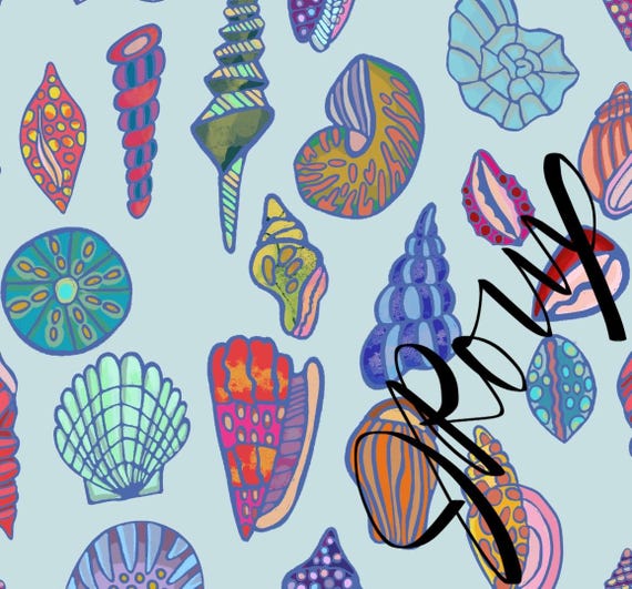 Seashell Duvet Cover, Coastal Beach Bedding, Ocean Inspired Comforter Cover, Summer Bedroom Decor