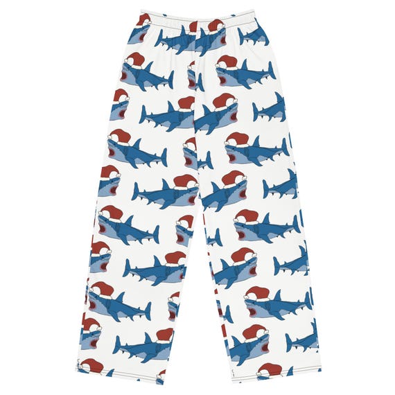 Santa Shark Christmas Unisex Pants
