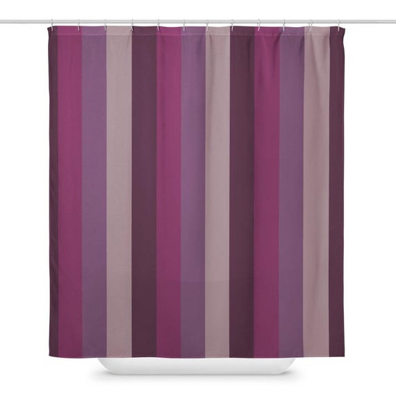 Blackberry Cabaret Stripe Shower Curtain